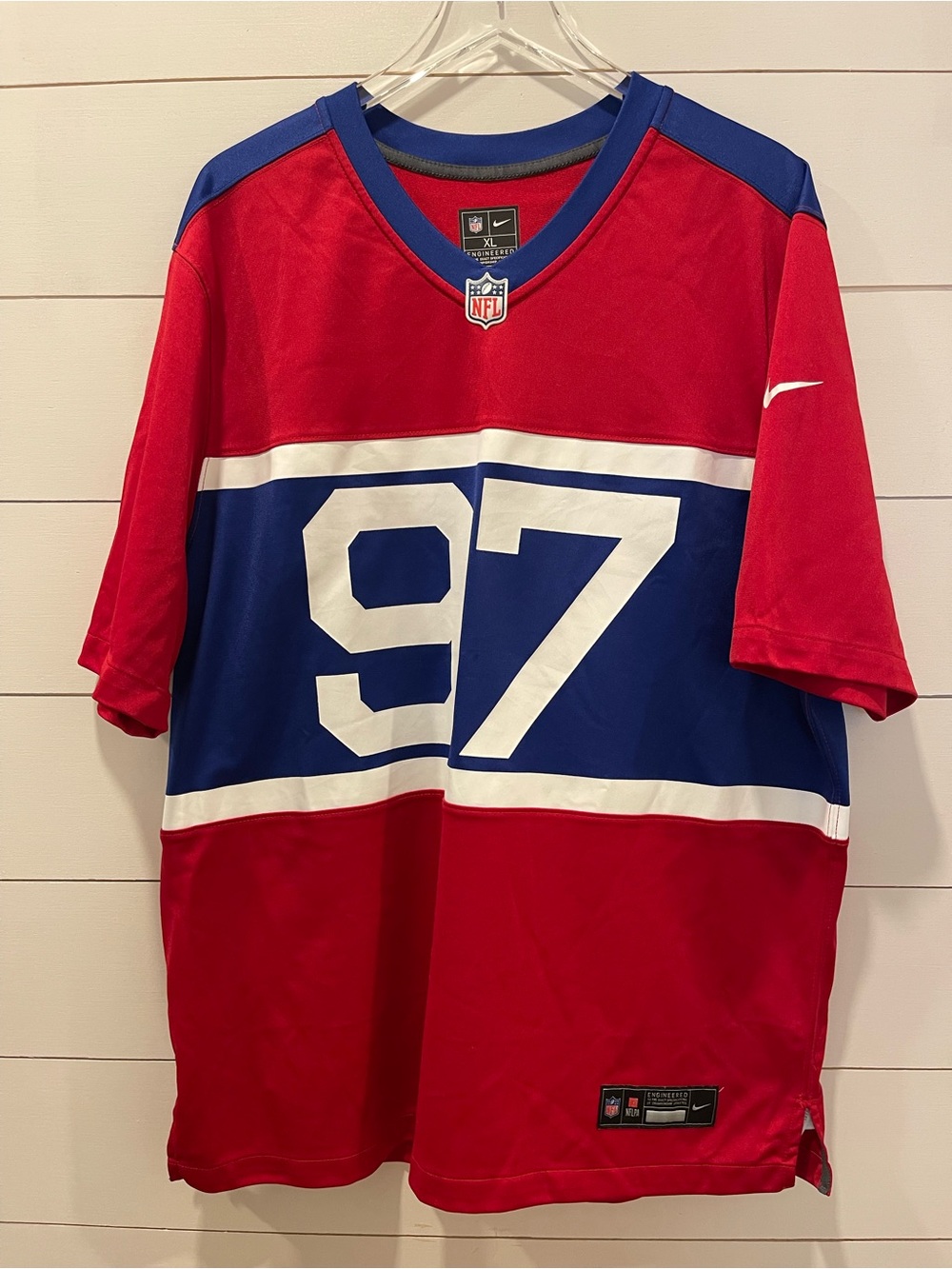 Nike NFL NY Giants #97 Lawrence II Century Red DriFit Jersey Adult Size XL